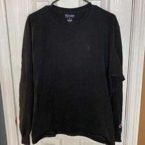 Champion Men’s Black Long Sleeve Shirt Large